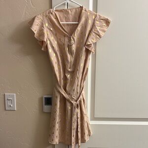 SHEIN Pink Dress with Gold Accents